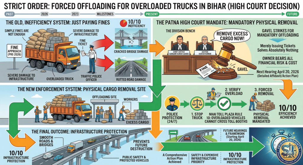 Overloaded Trucks Must Remove Excess Cargo