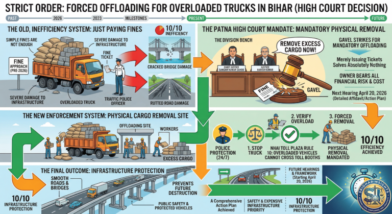 Overloaded Trucks Must Remove Excess Cargo