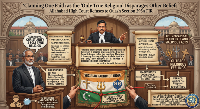 Claiming One Faith as the 'Only True Religion' Disparages Other Beliefs: Allahabad High Court Refuses to Quash Section 295A FIR