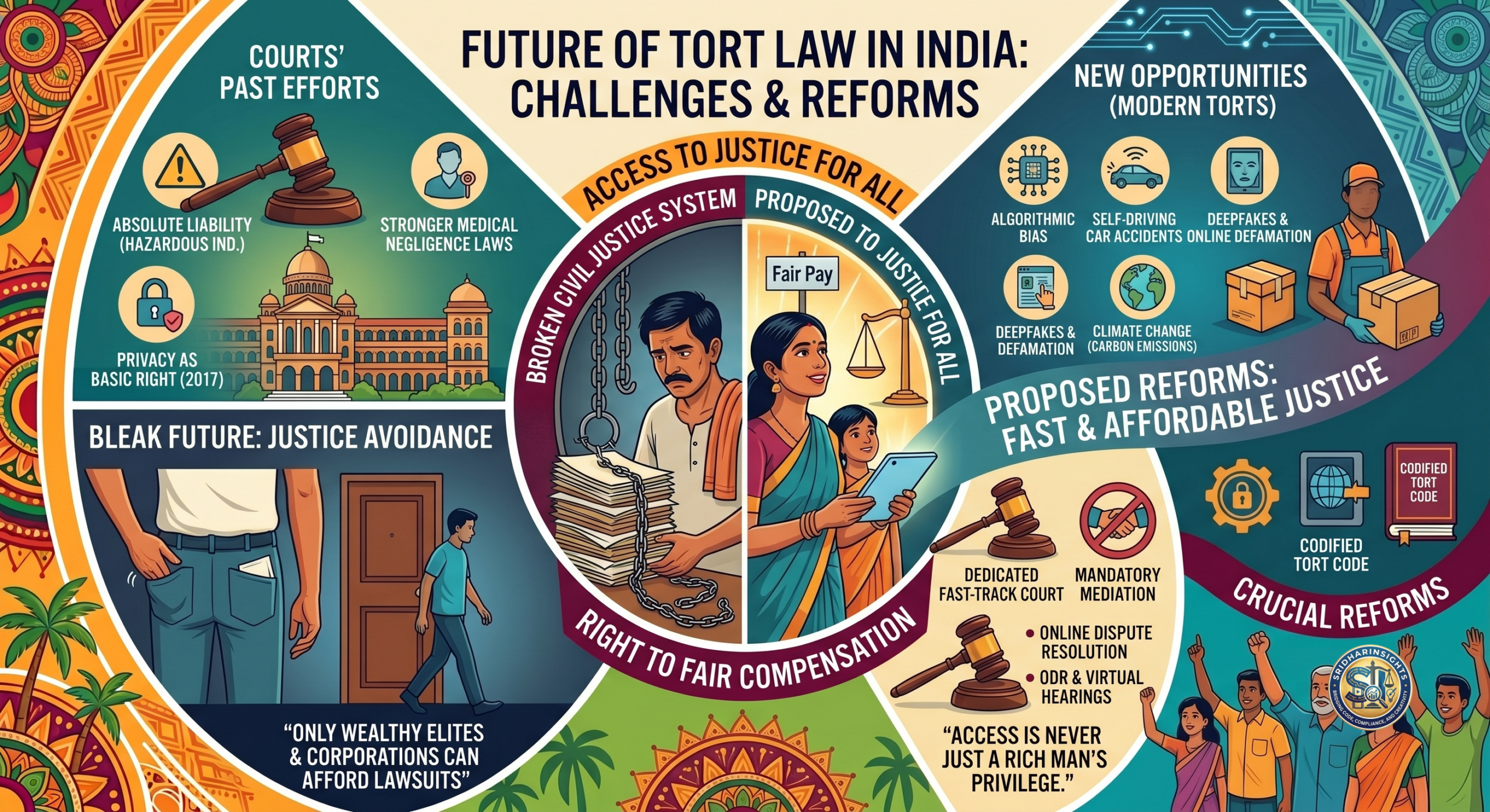 Future of tort law, tort law in India, access to justice, civil wrongs, legal reforms, justice avoidance.