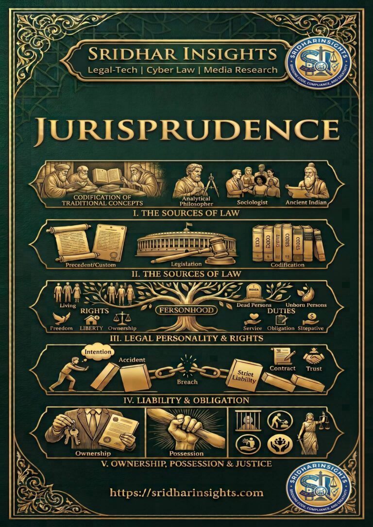 Jurisprudence Course Cover - Sridhar Insights Legal-Tech and Cyber Law Research